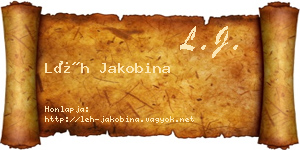 Léh Jakobina névjegykártya